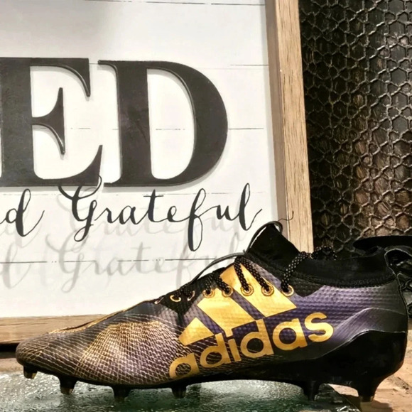 Adidas Men's Adizero 8.0 Burner Football Cleats Black Gold Purple Mens Sz 13 - Picture 3 of 7